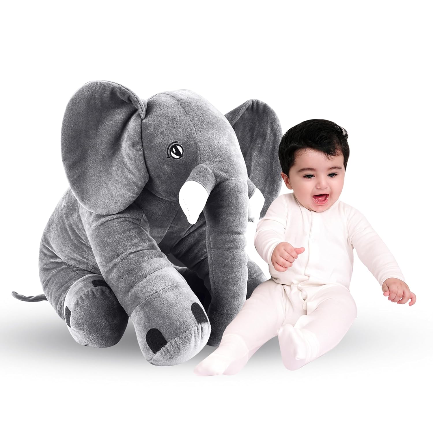 Wonder Mother Big Size Fibre Filled Stuffed Animal Elephant Soft Toy for Kids of Plush Hugging Soft Toy for Kids boy Girl Birthday Gift